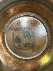Marlboro Plate EP Copper Creamer or Sugar Bowl (Marking Detail)