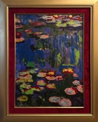 Impressionistic Water Lilies Painting (Monet Style)
