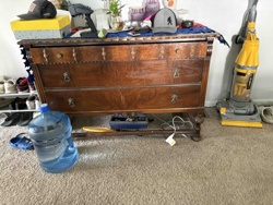 Antique Serpentine Front Wooden Dresser