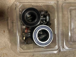 Assorted Ball Bearings and Fasteners in Plastic Case