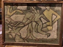 Abstract Cubist/Expressionist Painting of Figures