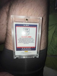 Tucker Long Panini National Team Development Program Baseball Card (Back View)