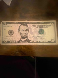 United States Five Dollar Bill