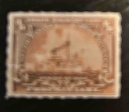 Vintage Postage Stamp featuring S.S. America