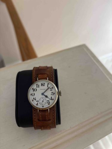Trench Watch with Bund-Style Leather Strap