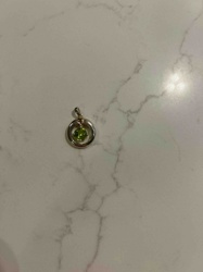 Sterling Silver Peridot Slider Pendant