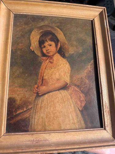 Framed Vintage Portrait Print of 'Miss Bowles' by Sir Joshua Reynolds