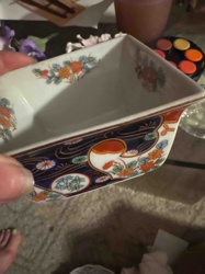 Japanese Imari-Style Rectangular Bowl