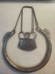 1950s Laos Silver Marriage Necklace