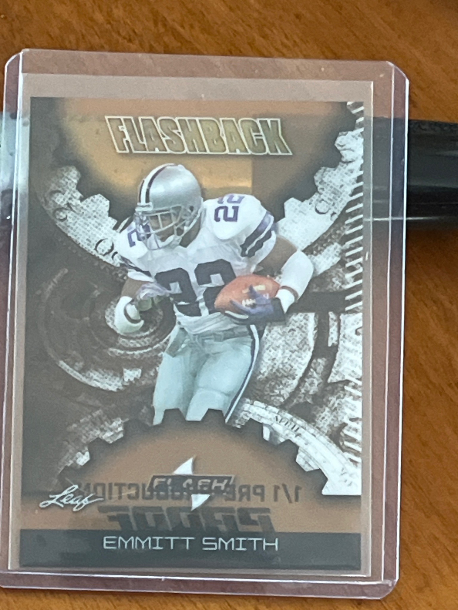 Emmitt Smith Leaf Flashback 1/1 Pre-Production Proof