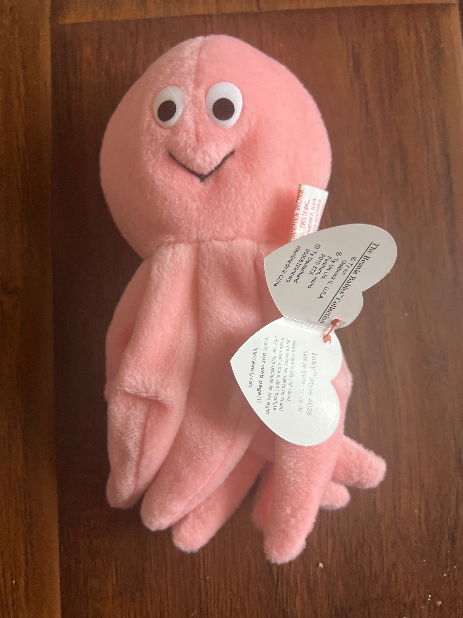 Submitted photo of Ty Beanie Babies 'Inky' the Octopus (not authenticated)