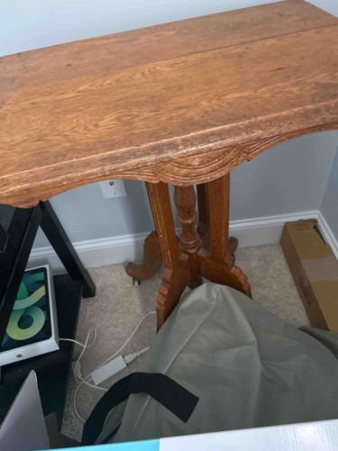 Turned Pedestal Console Table (Likely Oak)