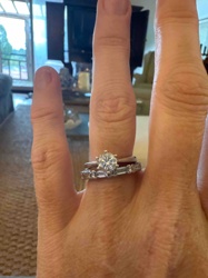 Diamond Engagement Ring and Wedding Band Set
