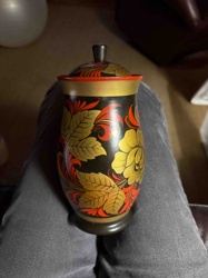 Khokhloma Painted Lidded Jar