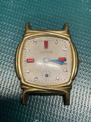 Illinois Vintage Men's Wristwatch Head (Tonneau Case)