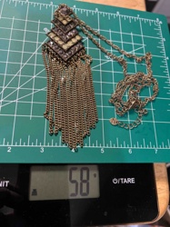 Art Deco Style Tassel Pendant Necklace