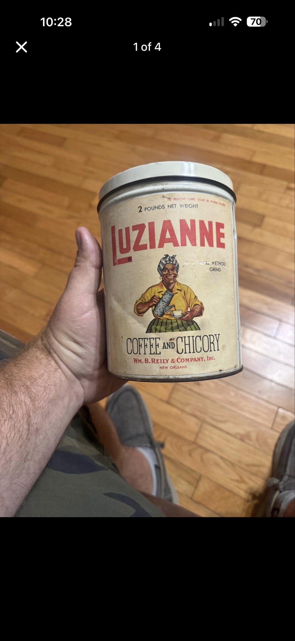Submitted photo of Luzianne Coffee and Chicory tin (not authenticated)