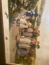 Children in a Garden with Watering Can and Flowers Print