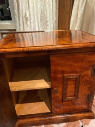 Vintage/Antique Hardwood Cabinet with Burl or Figured Grain