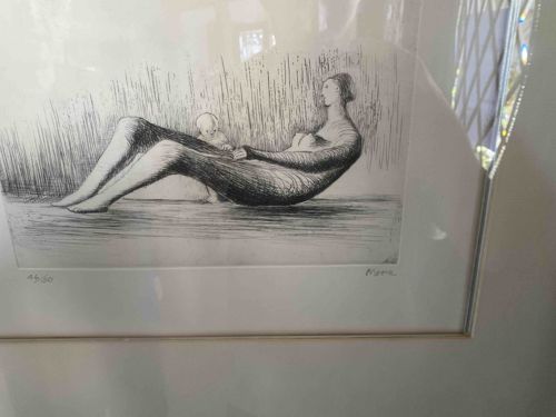 Henry Moore 'Mother and Child Shell' Etching