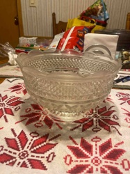 Pressed Glass Scalloped Edge Bowl