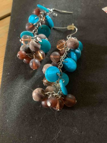 Bohemian-Style Beaded Dangle Cluster Earrings