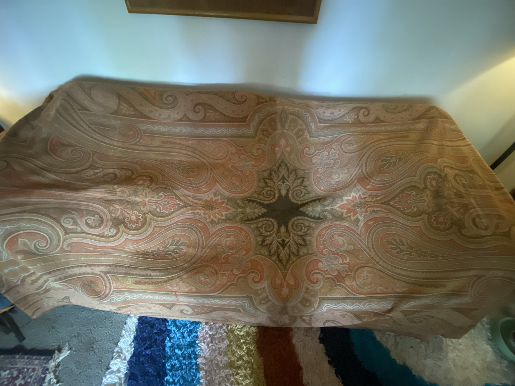 Submitted photo of Paisley pattern textile throw