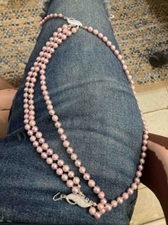 Pink Multi-Strand Bead Necklace