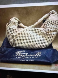 Fontanelli Woven Leather Hobo Bag