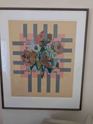 Limited Edition Floral Abstract Print by M. Sharp (1982)