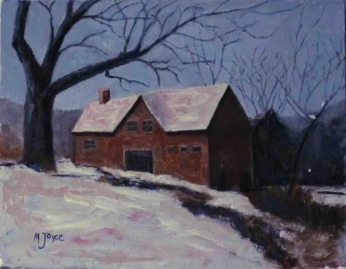 Winter Landscape with Barn by Mildred Joyce