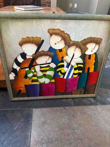 Painting of Stylized Musicians