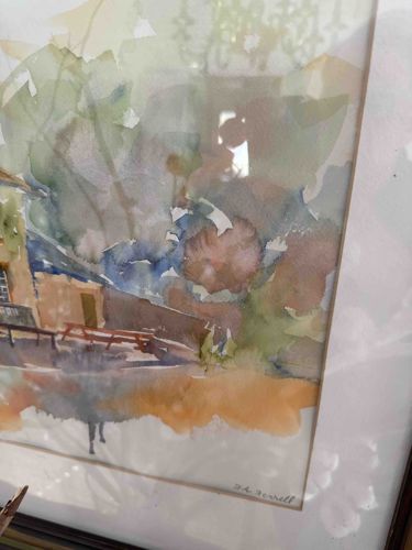 Abstracted Landscape Watercolor Painting