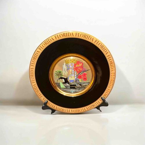 Florida Souvenir Decorative Plate with Orlando Theme