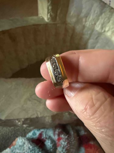 Men's Yellow Gold Diamond Channel Set Ring