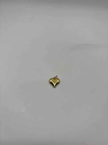 10k Gold Puffed Heart Charm/Pendant