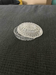 Pressed Glass Trinket Box / Covered Dish