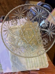 Cut Glass Snack or Dessert Plate