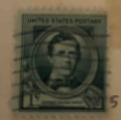 United States 1 Cent Postage Stamp with George Washington Portrait