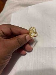 Abstract Gold Cocktail Ring