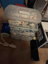 Assorted Tubes of Paint in Plastic Storage Containers