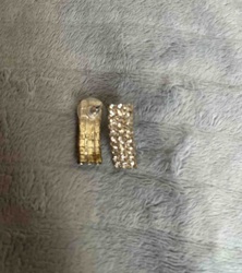 Rectangular Pave Rhinestone Earrings