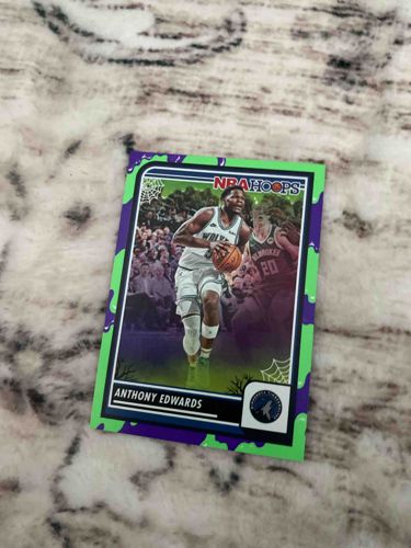 2023-24 Panini NBA Hoops Anthony Edwards 'Slime' Halloween Insert