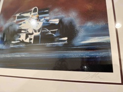 Dynamic Formula 1 Race Car Print by Victor Spahn