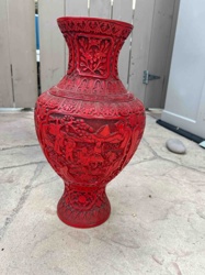 Chinese Carved Cinnabar Lacquer Vase