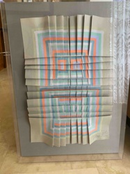 Kinetic Geometric Paper Relief Sculpture