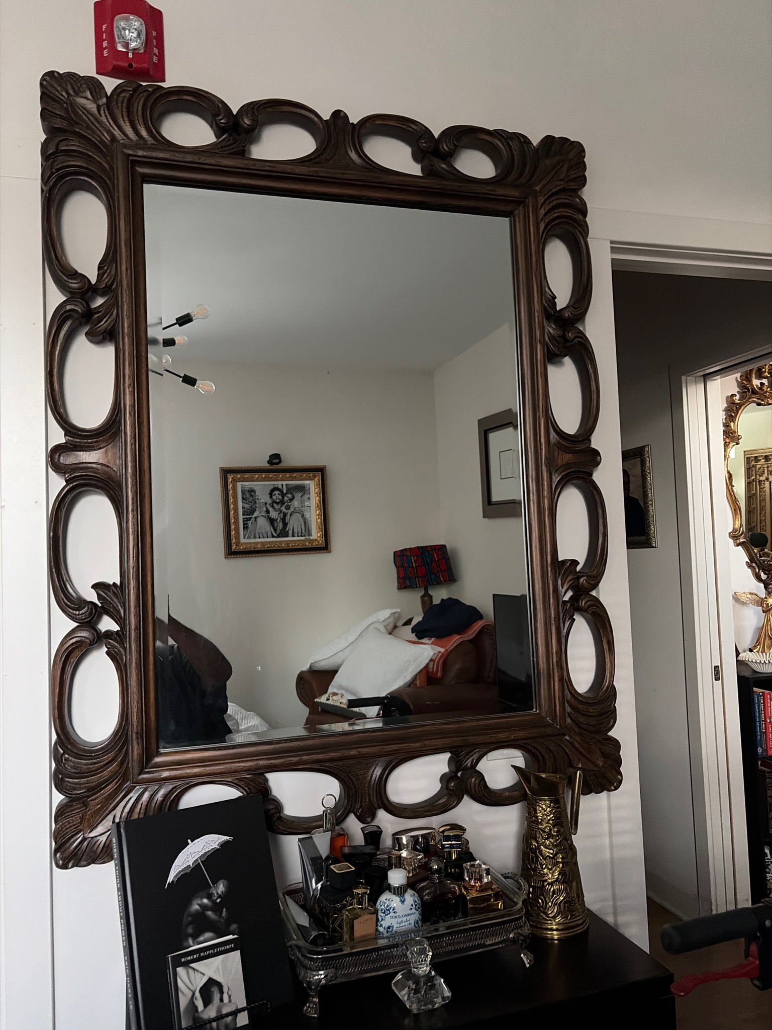 Submitted photo of Carved wood wall mirror