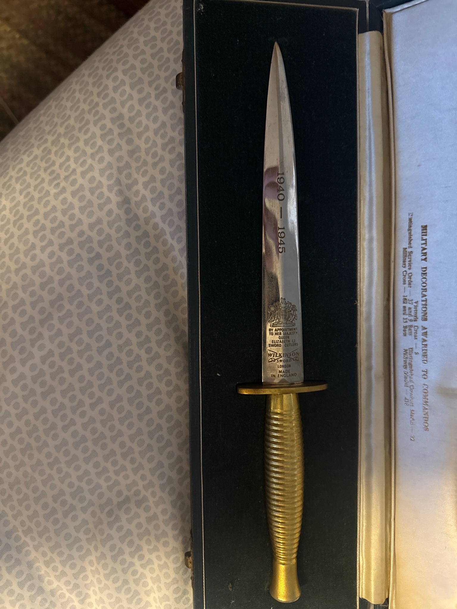 Submitted photo of Commando dagger bearing Wilkinson Sword markings (unauthenticated)