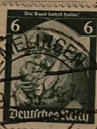Third Reich 'Saar returns home' Commemorative Stamp