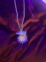 Eagle Head Pendant Necklace with Indian Head Penny